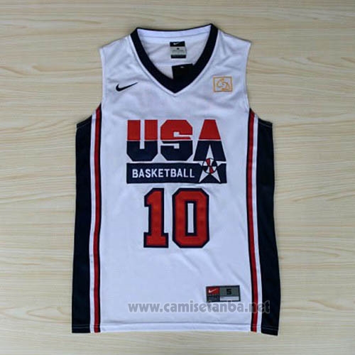 Camiseta USA 1992 Kobe Bryant #10 Blanco